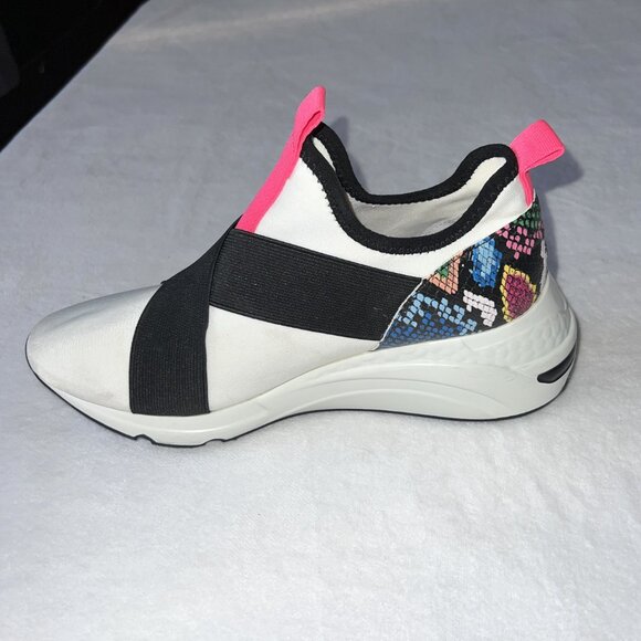 Steve Madden Cryme Multi color Snake skin Sneakers Black & Pink Size 8 - Picture 3 of 10